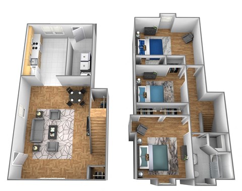 Somerset - end unit townhome - no patio at Somerset Woods Townhomes, Severn, MD